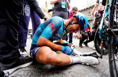 Ballerini emerges from crash-laden Giro finish on Naples cobbles