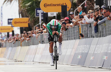 Ganna wins Giro time trial as battle for pink jersey heats up