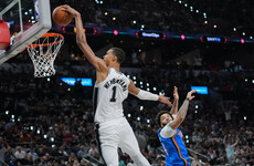 Wemby stars as Spurs rip Thunder to level NBA playoff series