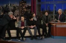 VIDEO: Dustin Hoffman lobs the gob on Niall Horan