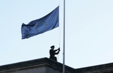 EU flag raised above Dublin Castle