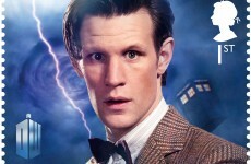 Doctor Who zooms through time and space... on a stamp