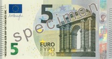 The €5 note is getting a facelift in May