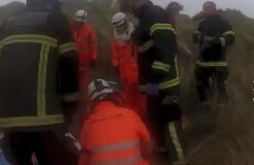 VIDEO: Man rescued by Coast Guard after fall on Donabate beach