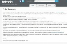 Dublin based betting website Intrade ceases trading