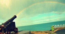 Rainbow Shooting Out of Cannon Pic of the Day