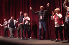 Tilda Swinton leads 1500 people in Barry White dance