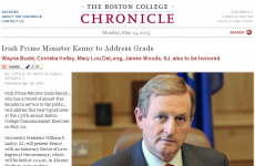 Enda Kenny played a 'significant role' in the Celtic Tiger, says US college