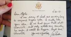Bullets made of chocolate? America's VP says the world would be a better place