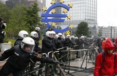 'Blockupy' protestors block access to ECB headquarters in Frankfurt