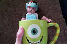 How to combine a baby and a mug for maximum cuteness
