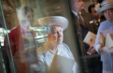 Someone spraypainted a Father’s Day message on a portrait of the Queen
