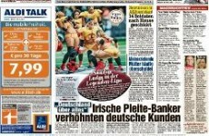 The Anglo Tapes scandal has made the front page of this German tabloid