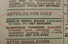 How much would you pay for an Anglo Irish Bank umbrella?
