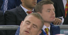 Snapshot: Jamie Heaslip fell asleep* while watching the Lions game today