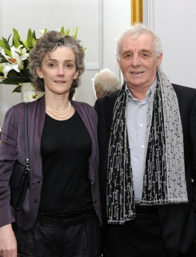 . Opening night of Krapp's Last Tape. Eamon Dunphy and his wife Jane Gogan pictured at the Gate Theatre for the opening night of Krapp's Last Tape by Samuel Beckett starring Michael Gambon. The play has a limited run, until May 15th