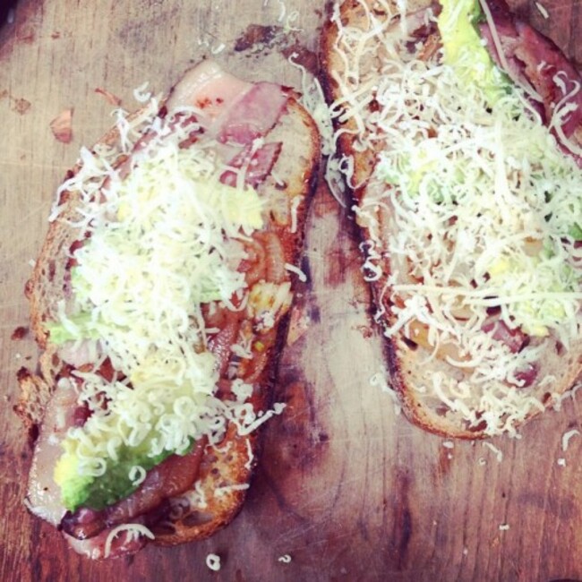 My husband @nialler9 is some kind of sandwich whisperer. Today he served up James Whelan Butcher's pepper bacon with avocado, caramelised shallots + gruyere on sourdough. Beyond delish. Thanks to James Whelan Butchers for sending us their amazing bacon to work with!