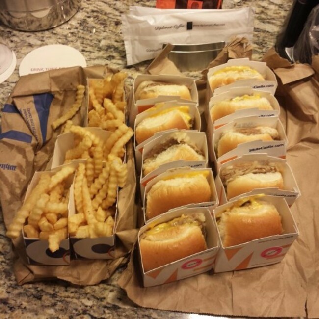 We feast! #Sliders #Fries #WhiteCastle