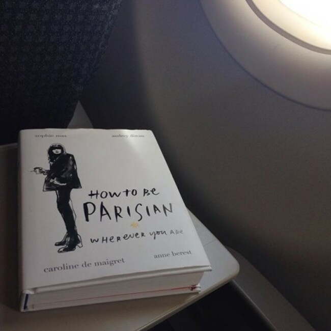 Some light reading - getting into the right mindset for #pfw #parisfashionweek #howtobeparisian #planereading #longweekend #melbtosyd