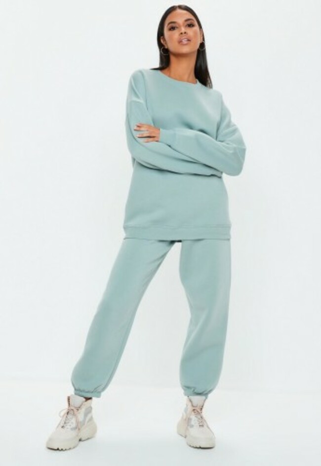 green-oversized-brush-back-sweatshirt