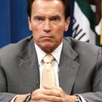 Action star and former bodybuilder Arnold Schwarzenegger is serving his second term as the governor of California, having been re-elected in 2006. Schwarzenegger, a Republican, is married to a member of the infamous Kennedy clan, Maria Shriver. (Shriver is JFK's niece.)
