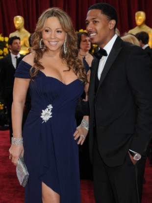 Mariah Carey and Nick Cannon arriving at the 82nd Academy Awards.