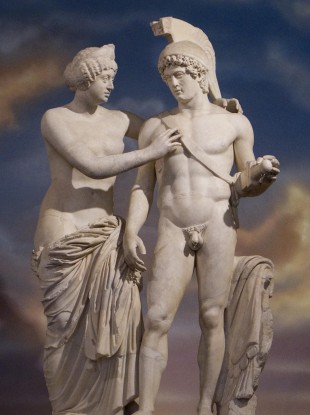 Venus and Mars, in the courtyard of the Chigi Palace. When last seen, Venus was missing a hand - and Mars was without a penis.