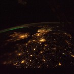 Paris can be seen in the centre of the image, so is that Dublin at the mid-left edge?
