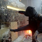 A student protest in London against an increase in third-level tuition fees descended into riotous violence at the Conservative Party building.