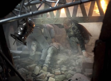 Coronation Street characters scramble to safety after Monday night's tram crash.