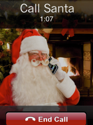 Santa: an iPhone user, don't you know.