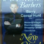 Barry Caesar Hunt gives the barber shop business his stamp of approval.