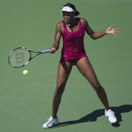 Williams beat Shahar Peer last year in this 'New York-inspired' purple number.