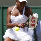 Williams returns serve to Australia's Jarmila Groth in a tutu-effect skirt at the All-England club last summer. This is as avant-garde as it gets in SW19.