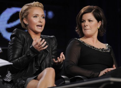 Hayden Panetierre, left, and Marcia Gay Harden, co-stars of the Lifetime Television movie 