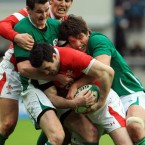Nothing keeps our spirits higher than watching our rugby team trounce our neighbours. Pic: PA Images/David Jones<span class=