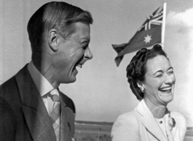 Wallis Simpson with Edward VIII, who abdicated the British throne in order to marry her.
