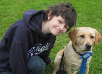 Alice Pyne and her canine companion