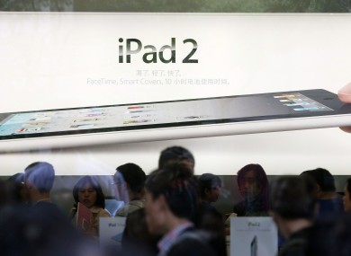 Shoppers in China get their iPads the more conventional way (File photo)