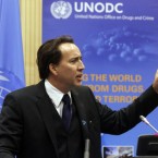 Hollywood star Nicholas Cage is a Goodwill Ambassador under the UN's Office on Drugs and Crime. (AP Photo/Ronald Zak)