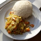 Ugali, a porridge-like dough of maize meal (Favourite in Kenya)<span class=
