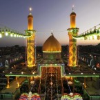 Shiite pilgrims gather at the Imam Abbas shrine for a major religious festival in Karbala, 80 km (50 miles) south of Baghdad, Iraq on 16 July, 2011. The Shabaniyah festival marks the birth of Mohammed al-Mahdi, the 12th Shiite imam who disappeared in the 9th century. (AP Photo/ Hadi Mizban)