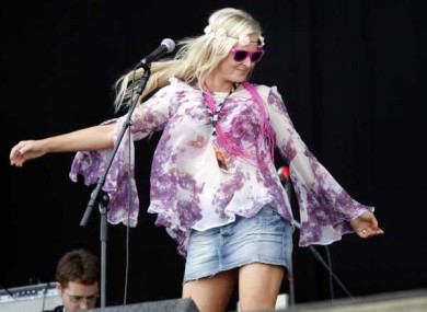 Amanda Brunker performs at Oxegen. 
