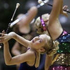Participants at the US Baton Twirling Championships in Little Rock, Arkansas (AP Photo/Danny Johnston)