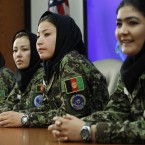 Four Afghan women in training to be military pilots at Lackland Air Force Base, Texas. (AP Photo/Eric Gay)