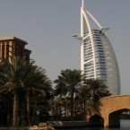 A view of the Burj Al Arab seven star hotel in Dubai, UAE (United Arab Emirates).