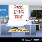 Paper Plane is just one pretty simple game. Just fire the paper aircraft as far as you can…
If you think you could be the only person amused by this one, you’re wrong. So far, over 401 million planes have been “thrown” on the site. My best effort – a fairly decent 37.74 metres – fared only 89,312 in the global ranks.
You’ve been warned - http://flightsimx.archive.amnesia.com.au/