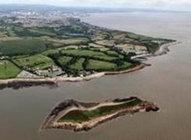 Sully Island lies off the coast of south Wales