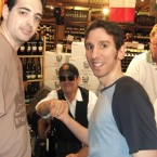 Dan Aykroyd greets fans at a wine tasting in New Jersey. The actor invested in Niagara Cellars in 2006 and has developed his own series of wines. His latest venture, Crystal Head Vodka, comes in a bottle shaped like a skull. Pic: Rob DiCaterino via Flickr