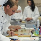 William in a cooking workshop at the Institut De Tourisme et D'hotellerie Du Quebec, Montreal.